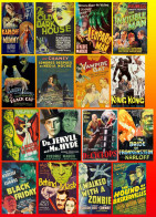 Fridge Magnets Lot 16 - Early Classic Horror Terror Movies 1920s 30s 40s - Andere & Zonder Classificatie