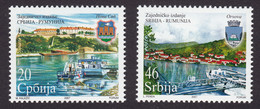 Serbia 2007 Donau Ships And Harbours Joint Issue With Romania Novi Sad Orsova River, Set MNH - Serbien