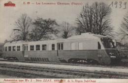 LES LOCOMOTIVES ELECTRIQUES AUTOMOTRICE SERIE ZZAT DE LA REGION SUD OUEST CPA BON ETAT - Trains