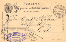 Herzogenbuchsee Buchhandlung A. Stauffinger  Firmen Gewerbestempel Besonderheiten - Enteros Postales