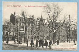 0837  CPA   SAINT-ETIENNE  (Loire)  Place Badouillère (25 Mars 1906)  NEIGE   ++++++++++++++ - Saint Etienne