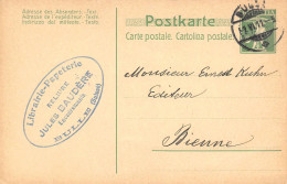 Bulle Papeterie  Jules Baudère  Firmen Gewerbestempel Besonderheiten - Enteros Postales