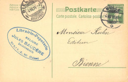 Bulle Papeterie  Jules Baudère  Firmen Gewerbestempel Besonderheiten - Enteros Postales