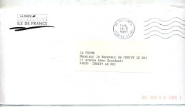Lettre Flamme Muette Yvelines Centre De Tri - Mechanical Postmarks (Advertisement)