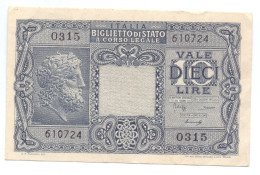 Italy 10 Lire 1944 - Italia – 10 Lire