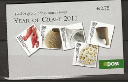 2011 MNH Ireland Booklet Mi 1969-73 - Carnets