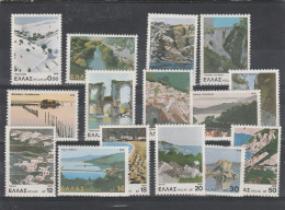 Grece N° 1365 à 1379** Série Courante Paysages Et Sites - Unused Stamps