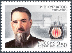 KURTSCHATOW, I. - Russia 2003 Michel # 1050 - ** MNH - Physics - Physicist - Reactor Of The First Nuclear Power Plant - Physics