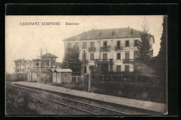 Cartolina Casorate Sempione, Stazione  - Andere & Zonder Classificatie