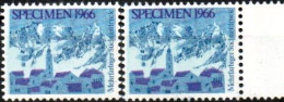 SUISSE,SCHWEIZ,1966, SPECIMEN Probedruck PTT Schweiz , 2,Marken,  POSTFRISCH - Other & Unclassified
