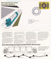 GB Engeland  1977 50 Ann Royal Mail Travelling Post Office Railway - Treni