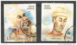 India - 2004 - Joint Issue With Iran  - USED.  ( Condition As Per Scan ) ( Poets, Kabir, Hafiz ) ( OL 06/10/2014) - Gebruikt