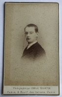 CDV Photographie Ancienne Portrait Homme - Photographe Emile TOURTIN Paris - Anonyme Personen