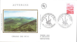 FDC 1995 REGIONS NATURELLES - AUVERGNE - 1990-1999