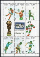 Cuba 1990 Hojas Bloque 116 ** Copa Mundial De Futbol En Italia. - Ongebruikt