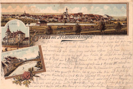 Munderkingen A.D. Litho Hospital Brücke Panorama Gl1901 #170.814 - Otros & Sin Clasificación