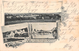 Munderkingen Litho Gasthaus Zur Rose Brücke Panorama Ngl #170.826 - Otros & Sin Clasificación