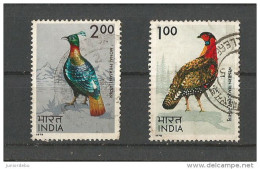 India - 1975 - BIrds  - 2 Different -  USED. ( Western Tragopan & Monal Pheasant ) ( OL 09/03/2014) - Usati