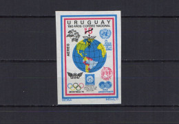 Uruguay 1977 Football Soccer World Cup, Space, ITU, Olympic Games Montreal Stamp Imperf. MNH - 1978 – Argentina