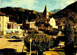 09 - Ax Les Thermes - Le Casino - Eglise Saint Vincent - Automobiles - Etat Léger Pli Visible - CPM - Voir Scans Recto-V - Ax Les Thermes