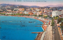 CPA France Cannes La Croisette Et La Plage - Cannes