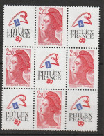 N° 2461 Philexfrance 89Exposition Philatélique Mondiale à Paris; Beau Bloc De 4 Timbres Neuf - Neufs