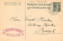 Zürich  Schweizer Druck & Verlaghaus    Firmen Gewerbestempel Besonderheiten - Stamped Stationery