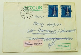 Deutsche Bundespost Berlin-sent To Holbæk,Denmark-damaged-returned 1963. - Enveloppes - Oblitérées