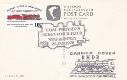 GB Engeland  1978 Romney Hythe & Dymchurch Coal Provides Energy For RHDR Card - Treinen