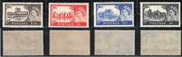 Great Britain United Kingdom 1955 Royal Castles High Face Value Definitives Type I Set Of 4 Stamps MNH (**) - Unused Stamps