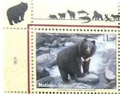 UNO-Genf ONU Genève UN Geneva 2004: Ours à Collier Bär Bear (Ursus Thibetanus) Zu 490 Aus 490-493 Mi 482 + Marginal TAB - Bears