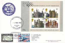 GB Engeland  1978 FDC London 1980 Block By Talyllyn Railway 01-03-1978 - Eisenbahnen