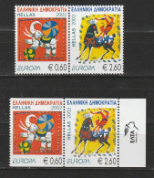 Grece N° 2094 à 2097 ** Série Europa 2002 Le Cirque - Unused Stamps