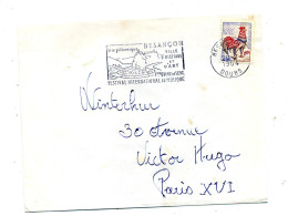 Lettre Flamme Besançon Histoire Art Musique - Maschinenstempel (Werbestempel)