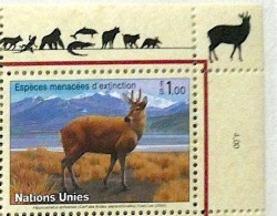 UNO-Genf ONU Genève UN Geneva 2004: Cerf Des Andes (Hippocamelus Bisulcus) Zu 491 Aus 490-493 Mi 483 + Marginal TAB ** - Game