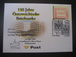 Österreich- Sonder-Beleg 150 Jahre Österreichische Briefmarke, Mit Automatenmarke MiNr. 4 - Machine Labels [ATM]