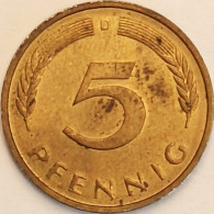 Germany Federal Republic - 5 Pfennig 1980 D, KM# 107 (#4591) - 5 Pfennig