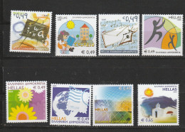 Grece N° 2277 à 2284 ** Timbres De Message - Ongebruikt