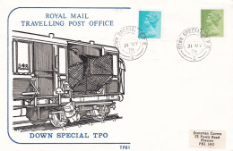 GB Engeland  1978 Royal Mail Travelling Post Office Down Special TPO - Eisenbahnen