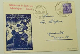 Befördert Mit Der Postkutsche Meiningen-Erfurt-1953. - Cartoline - Usati