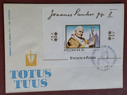 (!) Poland FDC 1983 Pope John Paul II S/s - Brieven En Documenten