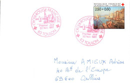 LETTRE FDC 1991 CROIX ROUGE - 1990-1999