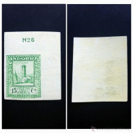 ANDORRA.AÑO 1929.PAISAJES.CATÁLOGO EDIFIL Nº 18**verde Amarillo.LUJO - Unused Stamps
