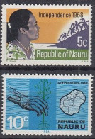 NAURU  83-84, Postfrisch **, Unabhängigkeit Der Republik Nauru, 1968 - Nauru