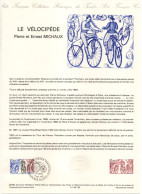 - Document Premier Jour LE VÉLOCIPÈDE - Pierre Et Ernest MICHAUX - BAR-LE-DUC 1.10.1983 - - Radsport