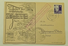 Fahrt Der Postkutsche Erfurt-Meiningen 1953. - Postwaardestukken