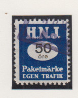 Zweden Spoorwegzegel Cat Svenska Järnvägsfraktmärken; Lijn H.N.J. Halmstad-Nässjö Järnväg 50 - Sonstige & Ohne Zuordnung