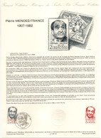 - Document Premier Jour Pierre MENDES FRANCE (1907-1982) - PARIS 16.12.1983 - - Otros & Sin Clasificación