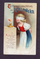 Ellen Clapsaddle(signed) - Halloween,"The Highest Expectations"IAPC 1909 - Antique Postcard - Clapsaddle