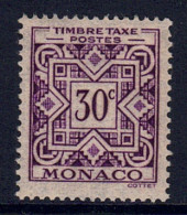 Monaco // Taxe 1946-1957 // Taxe  Timbres Neufs** MNH  No. Y&T 30 - Taxe